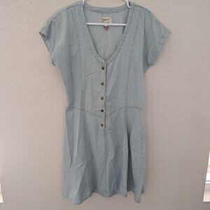 Current Elliot Blue Short Sleeved Button Denim Dress Size 1